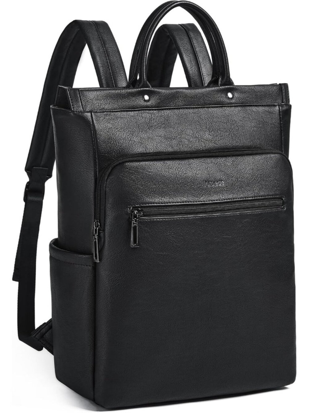 Leather Laptop Backpack For Women, Travel Backpack Purse Fits 15.6 Inch Laptop,